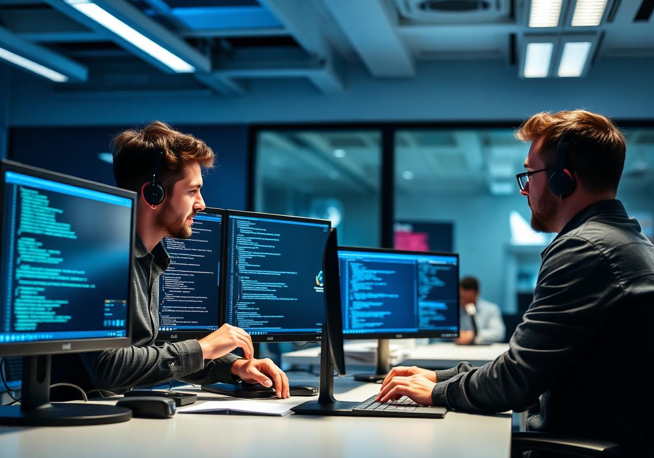 Engineering team at work